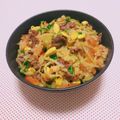 まあまま☆0403's cooksnap of when they made キムチ入りビビンバ風炊き込みご飯.