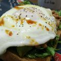 SoMiNemama's cooksnap of when they made 売れる！レタス納豆目玉焼きトースト！.