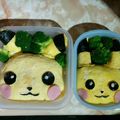 かずビケ's cooksnap of when they made 簡単ピカチューオムライスキャラ弁♪♪.