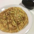 papikun's cooksnap of when they made もっちりうどんチヂミ❤麺つゆ添え.