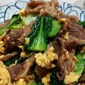 ぷぬーぴーさん's cooksnap of when they made 牛肉とチンゲン菜と卵のオイスター炒め.