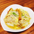 ゆーか1107's cooksnap of when they made 白菜とさつま揚げの卵とじ煮♪.
