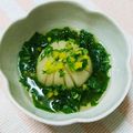 ＊れいぴん＊'s cooksnap of when they made 柚子香る♪かぶの菊花煮 葛あんかけ.