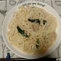 ＃なつあ's cooksnap of when they made ツナと野菜の味噌クリームうどん.
