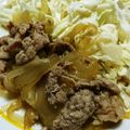 ひぃたろぉ～♪'s cooksnap of when they made 決め手はリンゴジュース！豚のしょうが焼き.