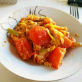 R1NR1N's cooksnap of when they made 大量消費。トマトのオリーブしょうゆ炒め～.