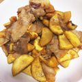 まゆ＊。's cooksnap of when they made 豚バラとさつまいものピリ辛炒め.