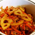 nammy's cooksnap of when they made れんこんと人参のきんぴら.