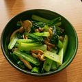 amjkao's cooksnap of when they made 小松菜としめじのバター醤油炒め.