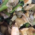 小栗色's cooksnap of when they made 豚挽き肉、小松菜、きのこのオイスター炒め.