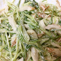 nocoron's cooksnap of when they made 水菜とちくわのゴママヨネーズ和え♪.