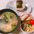 yesmama's cooksnap of when they made 青梗菜とエノキ、油揚げの和え物.
