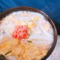 ちかちゃん主婦's cooksnap of when they made 明太餡かけ玉子とじのおうどん.