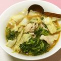 おはなすき's cooksnap of when they made 白菜と大根葉のとろとろラーメン.