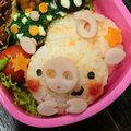 い～なッ's cooksnap of when they made キャラ弁＊簡単♪ぶたちゃんおにぎり弁当.