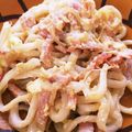 チョンリン☆'s cooksnap of when they made 簡単♡節約♡冷凍うどんでカルボナーラ風♡.