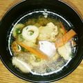 usinoatama's cooksnap of when they made そば米汁.