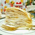 LovePiano's cooksnap of when they made レアチーズ風！フルーツミルクレープ！.