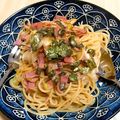 クック2HVEFR☆'s cooksnap of when they made 長ネギとベーコンのバター醤油パスタ☆.