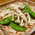 てーぶるすぷーん's cooksnap of when they made スナップエンドウとしめじのナムル.