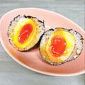 のんべぇヒロ's cooksnap of when they made 味付け卵で作るスコッチエッグ風おにぎり.