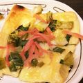 卵せんべい's cooksnap of when they made 紅生姜がイイ！チーズたっぷり油揚げピザ♡.