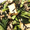 kohaoka's cooksnap of when they made ひじき入り豚肉小松菜厚揚げの炒め物梅風味.