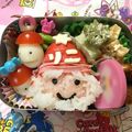 makidala's cooksnap of when they made 年長さんのお弁当（サンタクロース）.