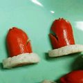 ＊みりんみりん＊'s cooksnap of when they made クリスマス キャラおかず＊サンタの手袋.