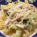 Nöööla♡'s cooksnap of when they made シーチキンと白菜の、濃厚クリームパスタ！.