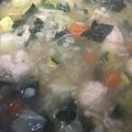 emi0015's cooksnap of when they made 押し麦のスープ【保育園給食】.