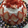 ちゃろみん's cooksnap of when they made ドームケーキ　ストロベリーホワイト.