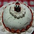 narukobu's cooksnap of when they made X'mas☆初めてでも簡単ドームケーキ★.