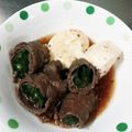 みどりおん's cooksnap of when they made 簡単！春菊肉巻のすき煮.