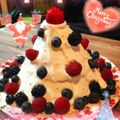 ＊花乃＊'s cooksnap of when they made 簡単パンケーキツリー*クリスマスケーキ.
