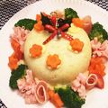 かもめちくわ's cooksnap of when they made クリスマスに！ケーキ形ポテトサラダ♪.