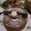akilondon's cooksnap of when they made 時短チョコスポンジ クリスマスケーキ☆♪.
