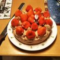 プチメタル's cooksnap of when they made Wチョコクリームの苺チョコショートケーキ.