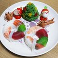 marbleママ♡'s cooksnap of when they made ハロウィンクリスマスに寿司リースドーナツ.
