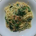 ☆うさきちさん☆'s cooksnap of when they made 鮭フレークとほうれん草濃厚クリームパスタ.