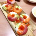 ここmama✩'s cooksnap of when they made ハロウィンクリスマスに寿司リースドーナツ.
