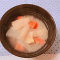 yesmama's cooksnap of when they made 大根・にんじん・さつまいもの味噌汁.