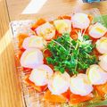 おはる2017's cooksnap of when they made ホタテ×サーモンのカルパッチョ*Xmas.