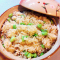 shiemaco's cooksnap of when they made ﾏｼﾞうま✿枝豆のそぼろ炊き込みご飯✿.