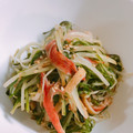 まめにゃぁ's cooksnap of when they made 簡単！カニカマと水菜と薄あげでゴマ油炒め.