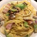 はまのタスケ's cooksnap of when they made ★アボカドときのこのクリームパスタ★.
