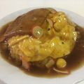 papikun's cooksnap of when they made ラーメンの残り汁で天津飯♡.