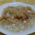 ★★みさきん★'s cooksnap of when they made 簡単♪白菜と鮭の淡雪あんかけチャーハン.