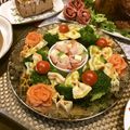 ♡ひな祭り♡'s cooksnap of when they made ブロッコリーのリースサラダ薔薇ハム？添え.
