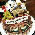 ちーぺん's cooksnap of when they made 時短チョコスポンジ クリスマスケーキ☆♪.